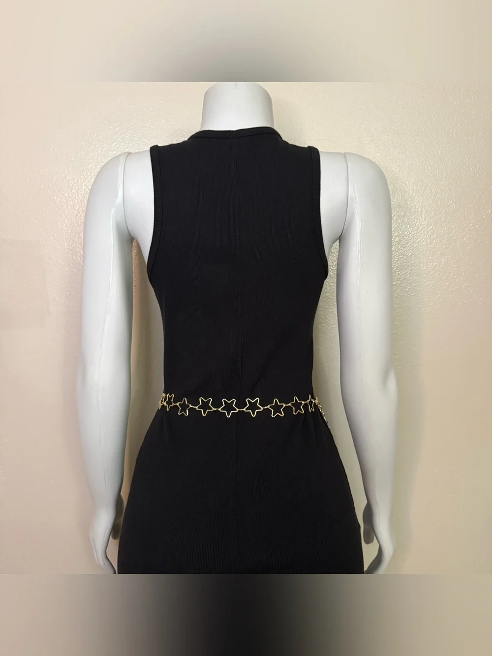 Gold tone star shaped chain belt
